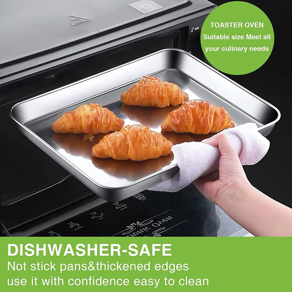 Set of 2 Stainless Steel Baking Sheets F608921