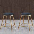 Set of 2 Upholstered Counter Stools with Footrest V896448
