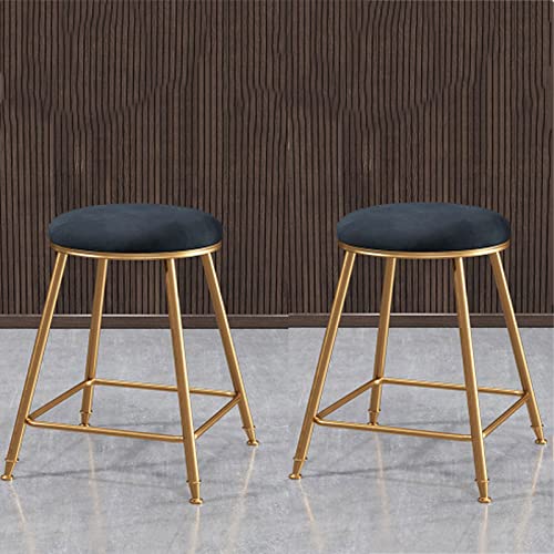 Set of 2 Upholstered Counter Stools with Footrest V896448