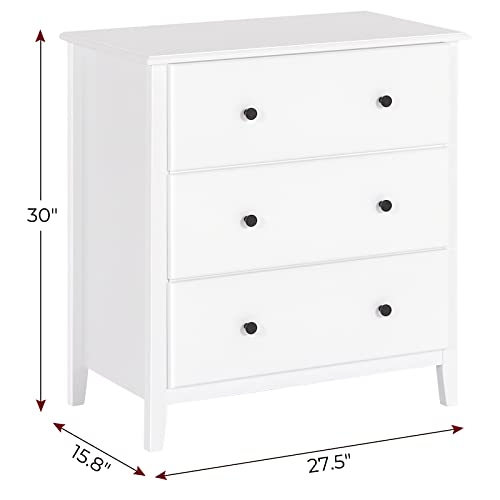 White 6 Drawer Solid Wood Dresser C236