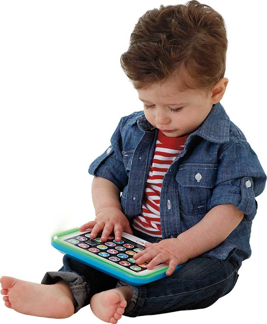 Blue Pretend Tablet Learning Toy with Lights and Music I784