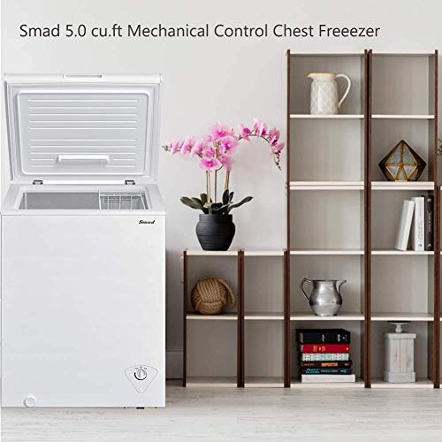 White 10 Cu.Ft Chest Freezer with 3 Removable Basket and Lock P2558