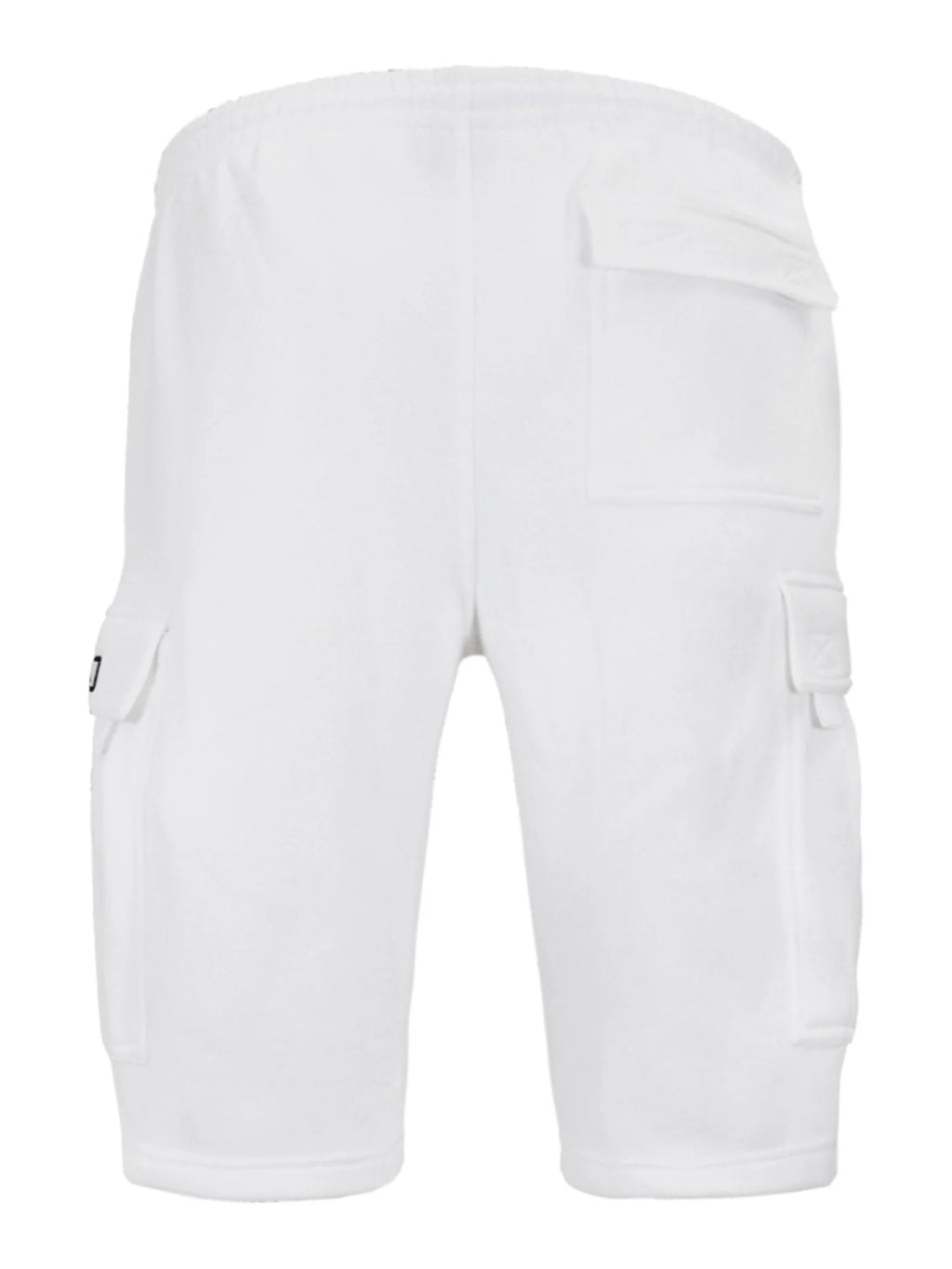 White Heavyweight Fleece Cargo Shorts N895