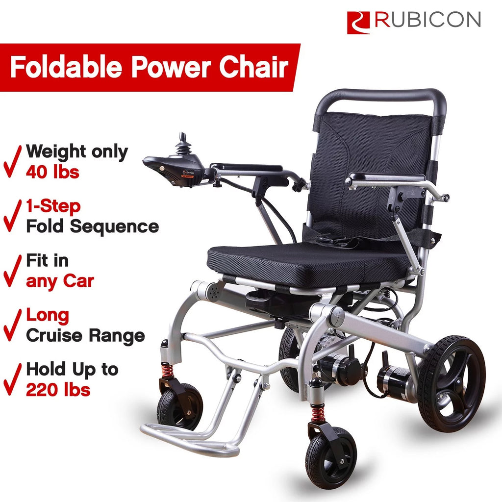 Super Lightweight Foldable Electric Wheelchair with Detachable Battery U37328