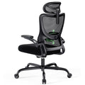 Ergonomic Mesh Office Chair with Adjustable Lumbar Support and PU Armrests F7477
