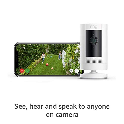 White Weather-Resistant Outdoor Camera with Color Night Vision N4984