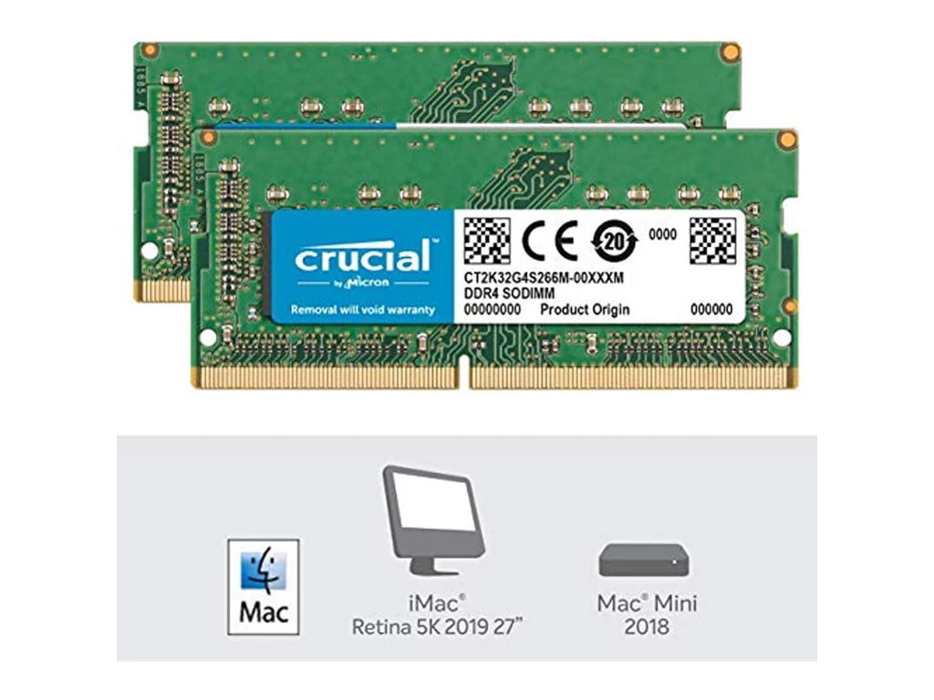 64GB (2 x 32GB) DDR4 2666 Unbuffered Memory F8217