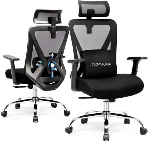 Black Ergonomic Mesh Gaming Chair with Headrest J532