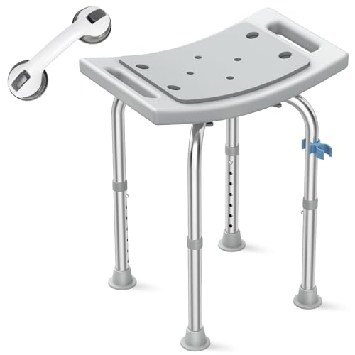 Heavy Duty Stainless Steel Shower Chair Seat with Grab Bar Z160