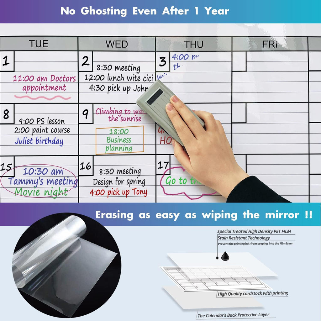 38" x 50" Laminated Wall Calendar K685025