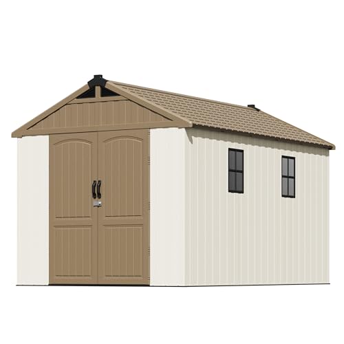 8 x 12 FT Plastic Outdoor Storage Shed with Floor P615843