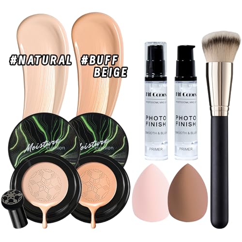 Makeup Kit with CC Cream Foundation Eyeshadow Primer Concealer Lip Gloss Eyeliner Pencil Mascara Makeup Brush & Sponges N121