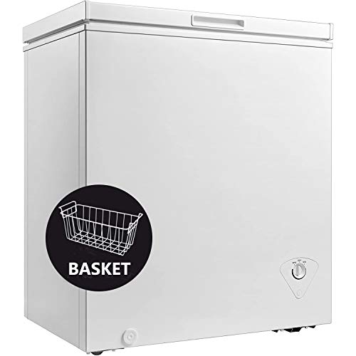 White 10 Cu.Ft Chest Freezer with 3 Removable Basket and Lock P2558