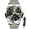 Minimalism Business Dress Analog Quartz Stainless Steel Waterproof Luminous Classic Date Men Wrist Watch E1439
