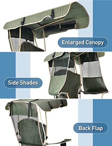 Folding Camping Chair with Canopy and Cup Holder T82380