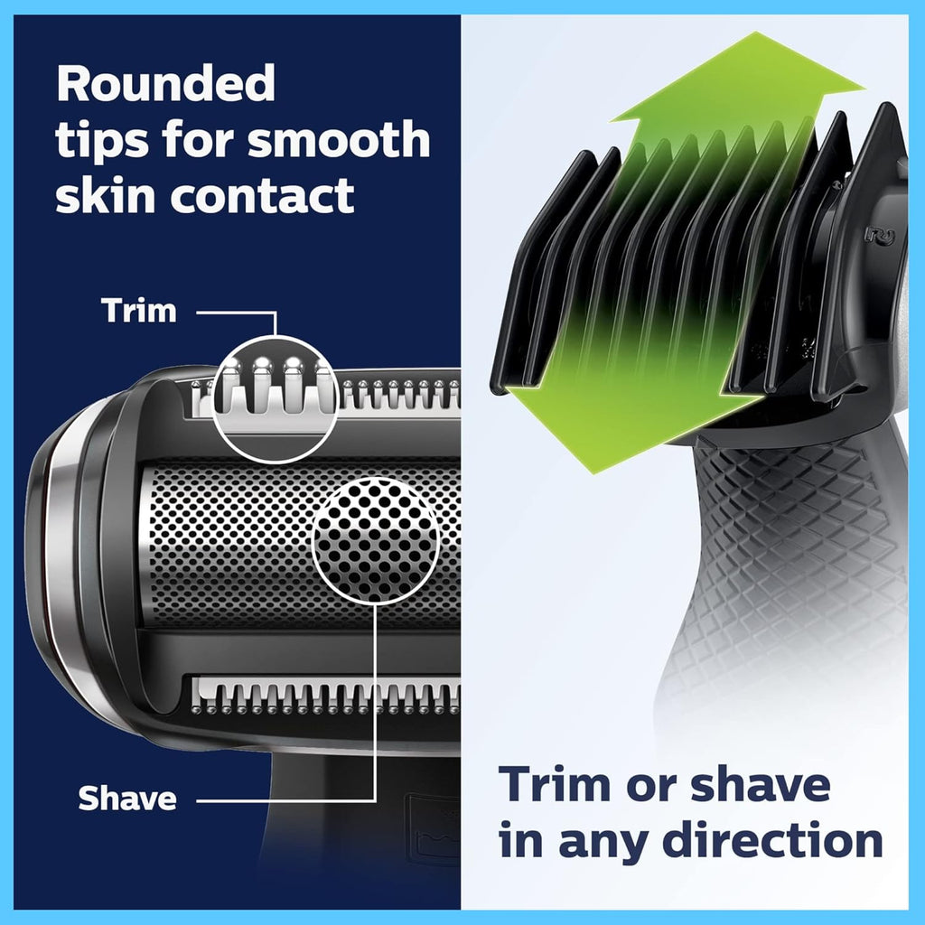 Body Groomer Shaver Showerproof Hair Trimmer with Back Attachment R32272