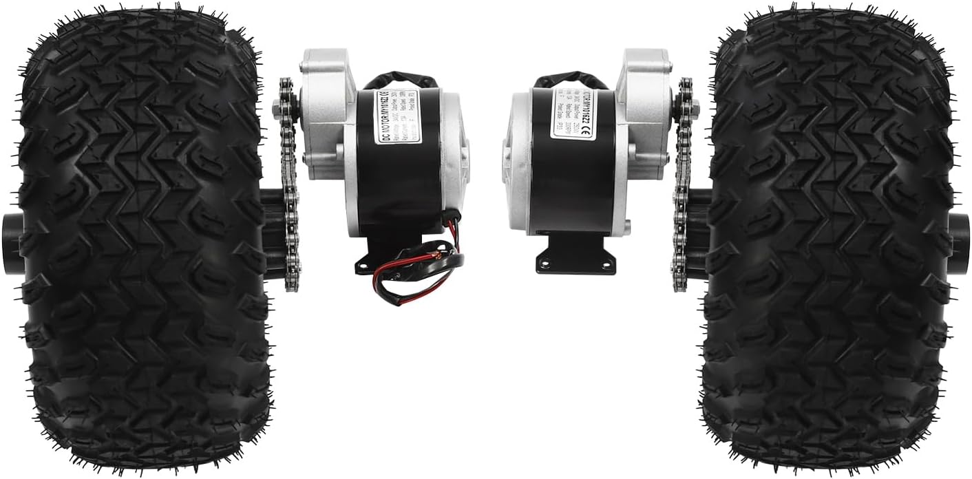 10 Inch 24V Dual Drive Brush Gear Motor Air Wheel Conversion Kit M5693