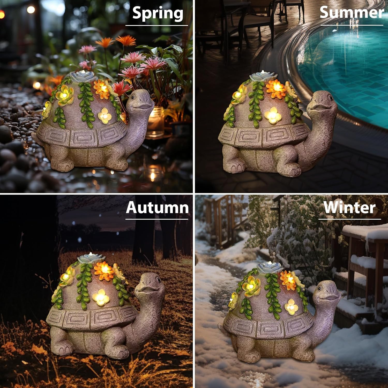 Turtle Statue with LED Lights S210036