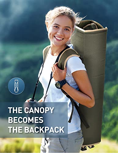 Folding Camping Chair with Canopy and Cup Holder T82380
