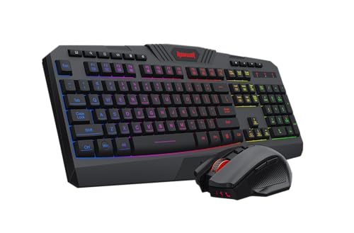 Wireless RGB Gaming Keyboard and 8000 DPI Gaming Mouse with 10 Multimedia Keys P126743
