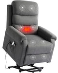 Dark Blue Power Lift Recliner Chair with Heat and Massage O264601