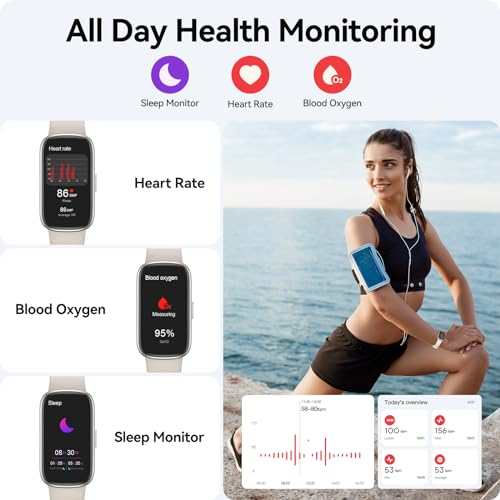 24/7 Heart Rate Sleep Blood Oxygen Monitor IP68 Waterproof Smart Watch V69057
