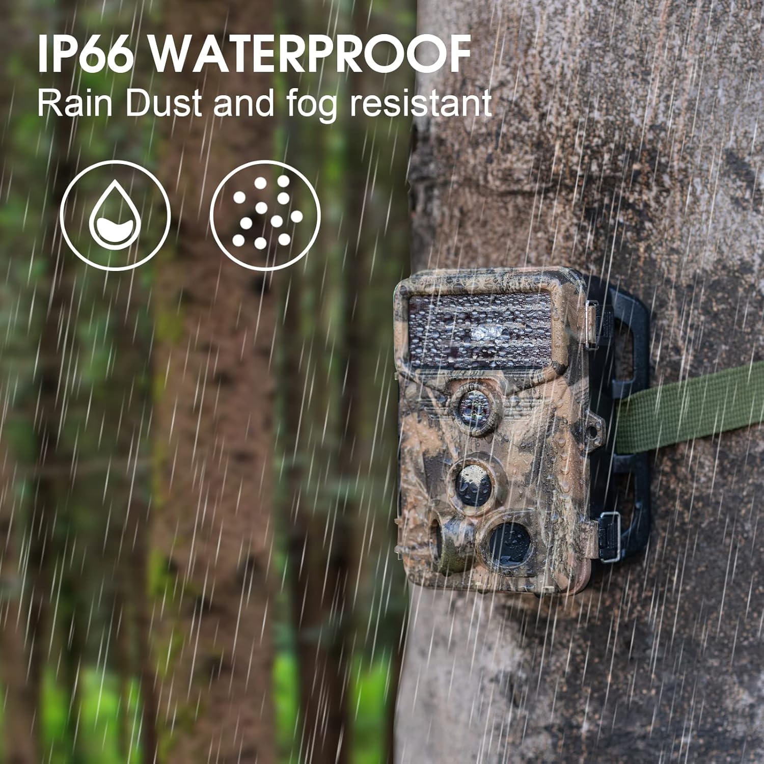 2 Pack 1080P 20MP 120° Wide-Angle No Glow IR Night Vision Motion Activated 0.2S Trigger Speed 2.4" LCD IP66 Waterproof Trail Camera F8539