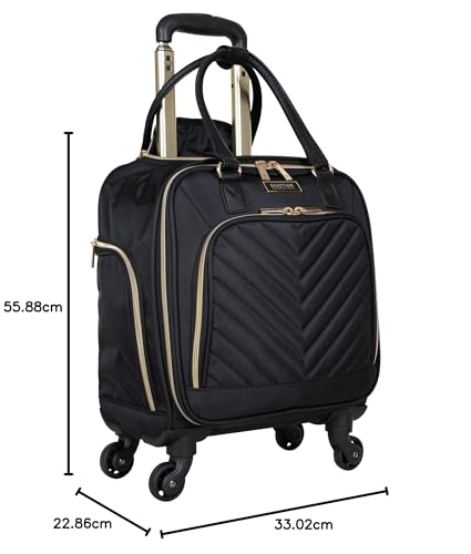 Black 24-Inch Quilted Luggage Q4348