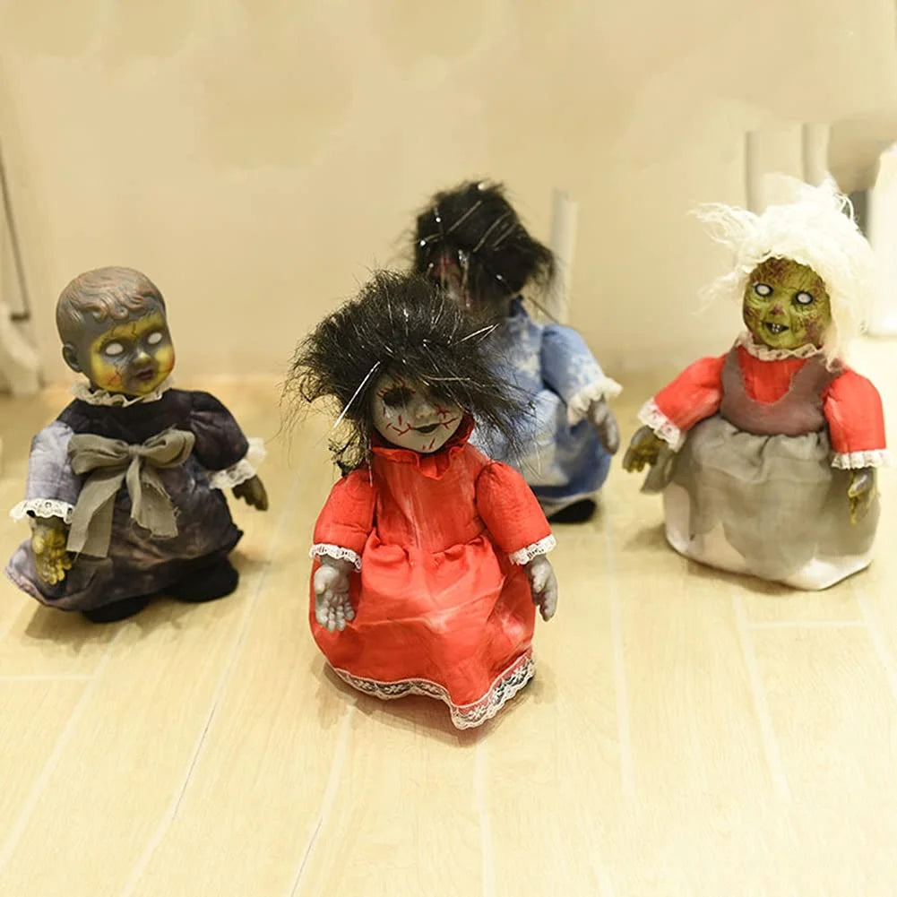 Glowing Sound Creepy Ghost Doll Halloween Decorations J79719