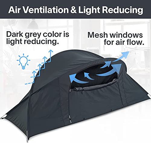 Grey Pop Up Portable Bed Tents 87"x28"x33"H H566502
