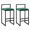 Set of 2 Low Back Wrought Iron Bar Stools F4331