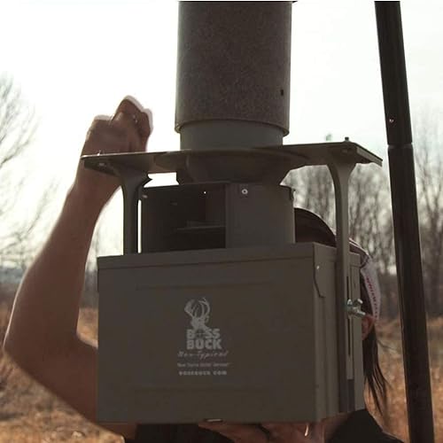 12 Volt High Torque Motor Automatic Hunting Game Feeder Conversion Kit with Timer Holder and Large Swing Door Slinger I8547
