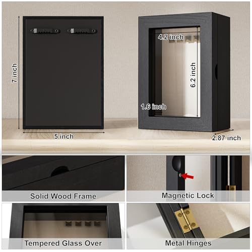Black 11x11 Shadow Box Frame with Glass Door N58045