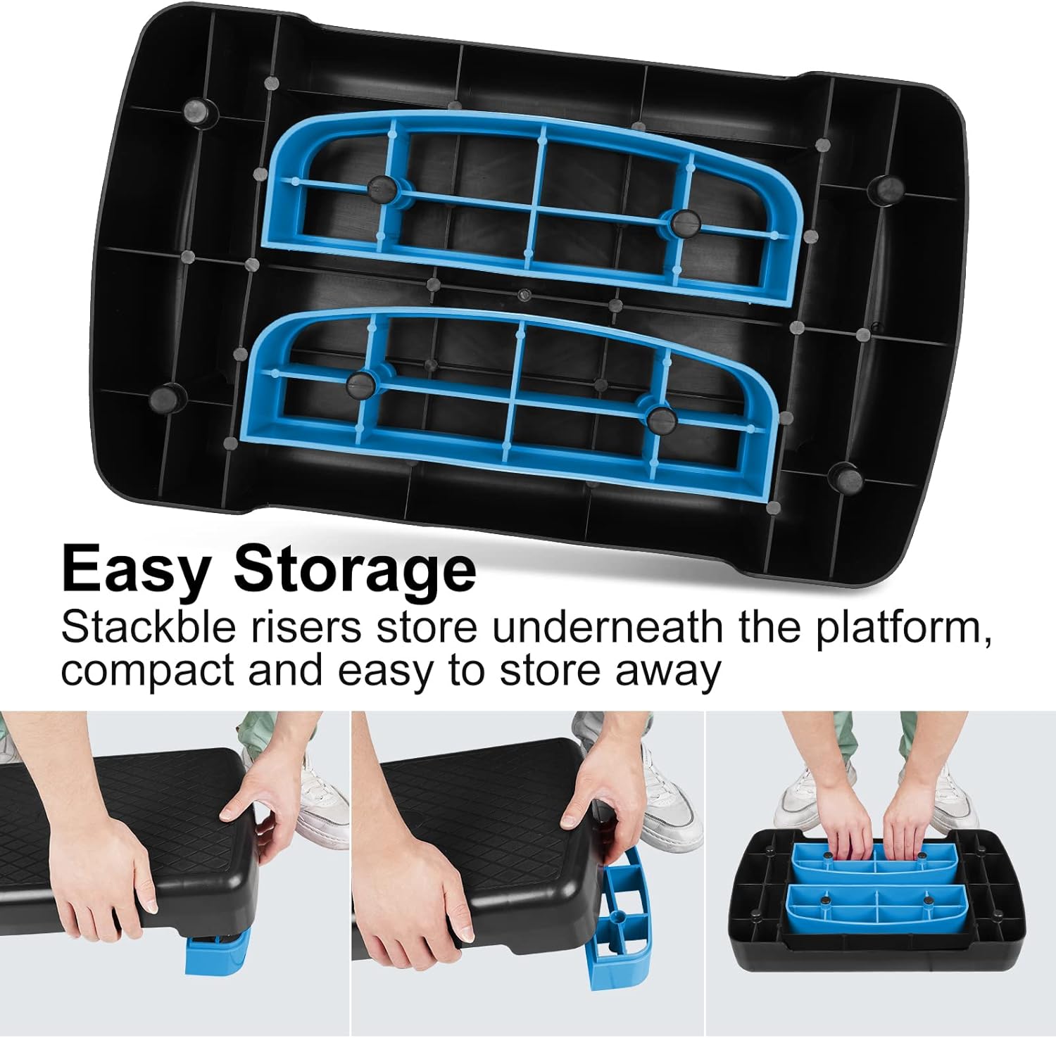 Height-Adjustable 4"-6" Step Aerobics Platform Fitness Equipment Stepper Trainer Exercise Step Platform H4987