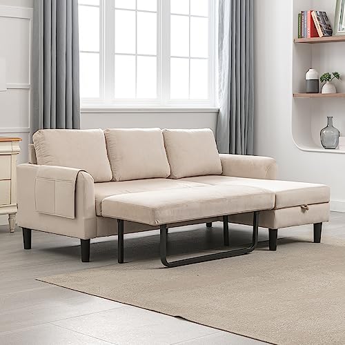 3 Seats Sleeper Sectional Sofa with Pull Out Bed F465861
