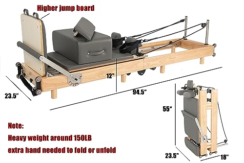 Wood Foldable Pilates Reformer Machine V161