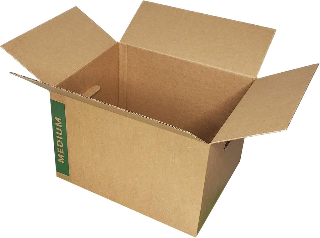 Medium Moving Boxes with Handles Pack of 10 – 18"x14"x12" K598631