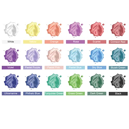 34 Colors Acrylic Pouring Paint Set, 2 Oz/Bottle W4026