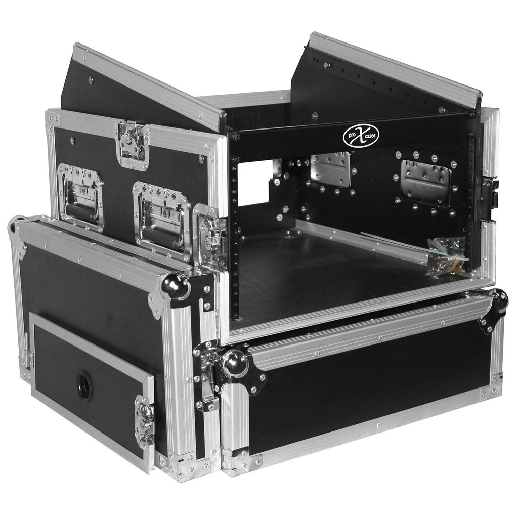 6U Rack x 10U Top Mixer DJ Combo Flight Case H77772