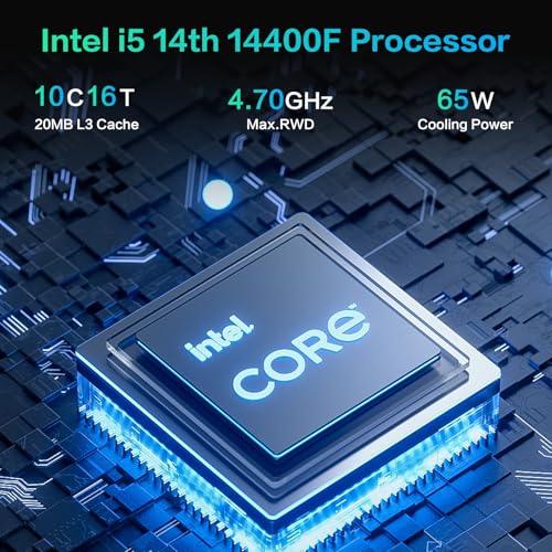 Intel Core i5 13400F RTX 5060 8G 32GB DDR4 RAM 1TB SSD ARGB Fan Gaming Desktop Computer H4807