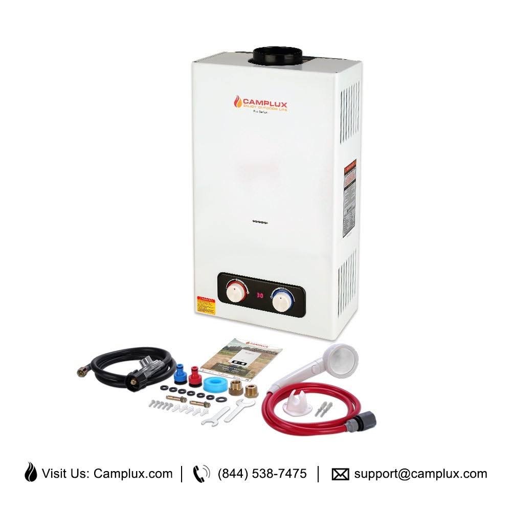 2.64 GPM 10 in. L Outdoor Liquid Propane Portable Tankless Water Heater U365196