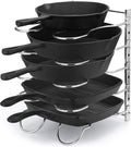Metal Pan Rack with 5 Adjustable Dividers, Chrome W8403