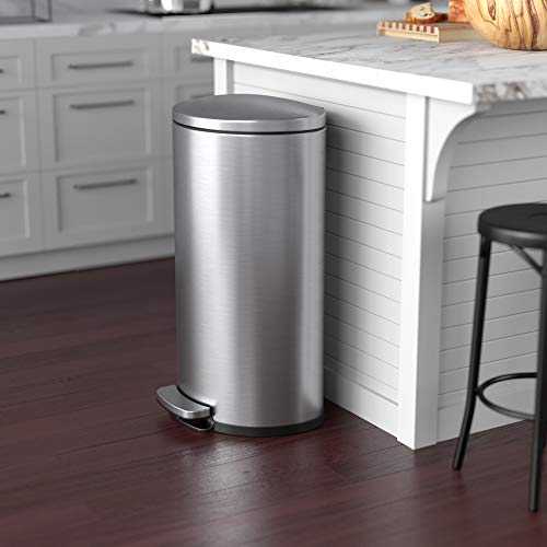 4.2 Gallon Plastic Slim Garbage Bin with Handles W846225