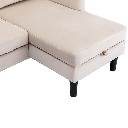 3 Seats Sleeper Sectional Sofa with Pull Out Bed F465861