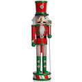 Red White Green Wooden Christmas Nutcracker 15" V22489