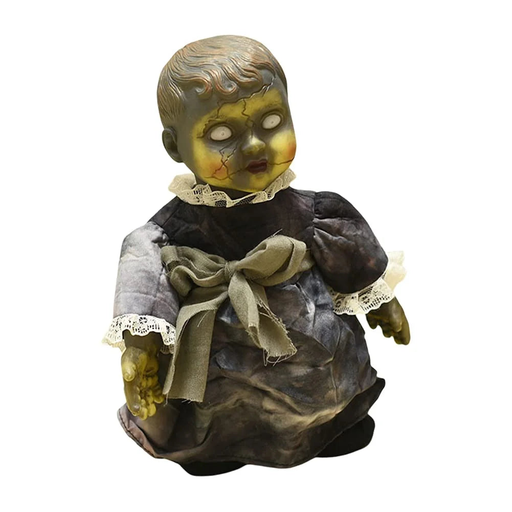 Glowing Sound Creepy Ghost Doll Halloween Decorations J79719