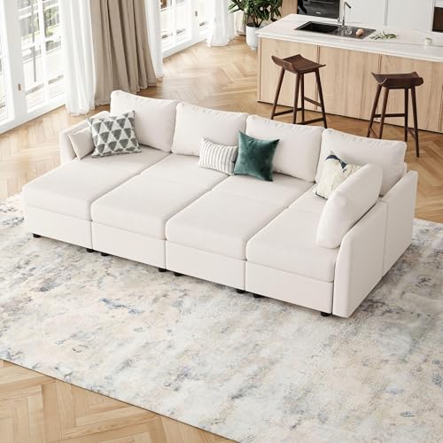 Light Grey 8 Seat U Shaped Sectional Sofa with Storage E937654