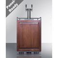 Stainless steel dual tap beer kegerator with panel-ready door L23595