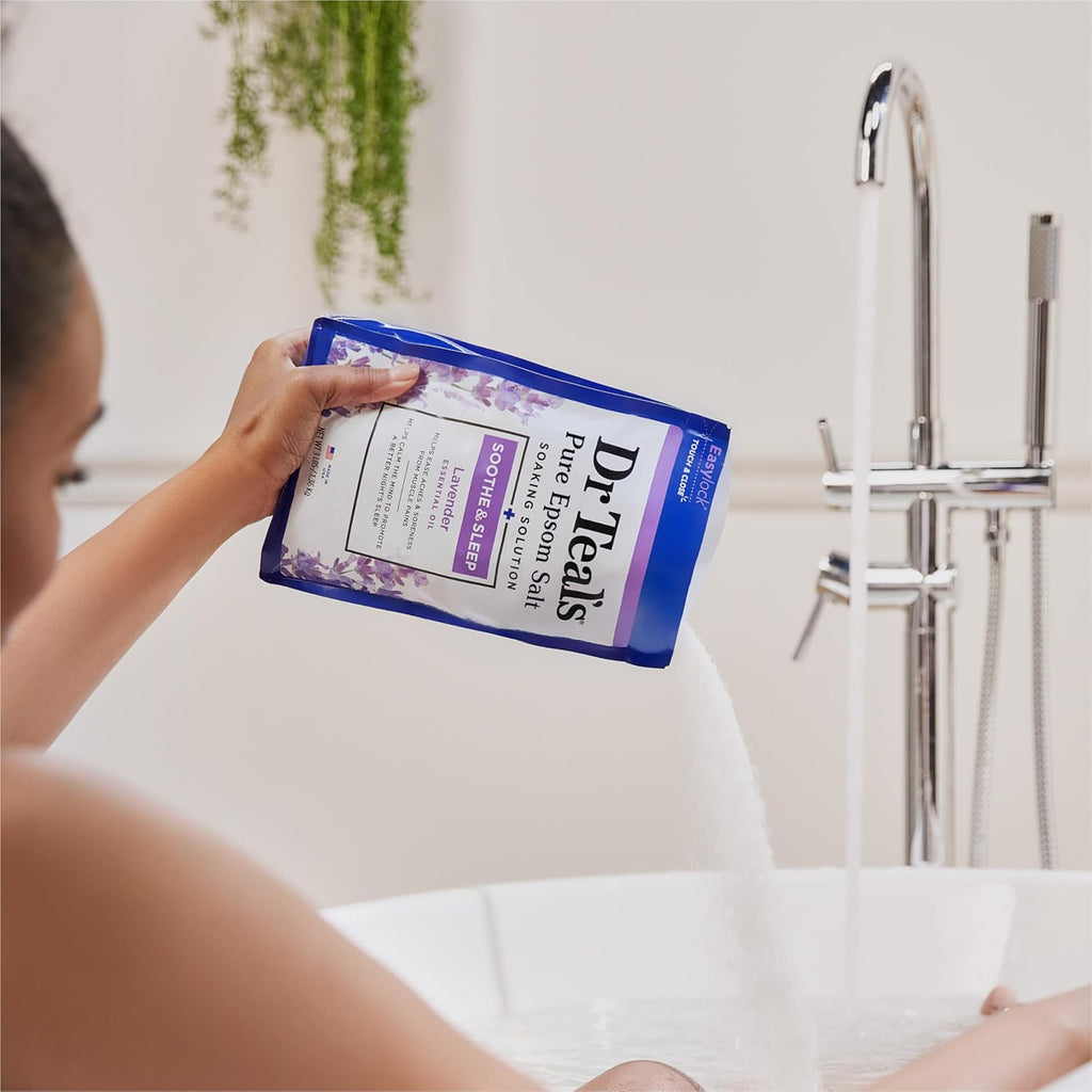 Lavender Epsom Salt Soaking Solution and Foaming Bath Combo Pack E6735