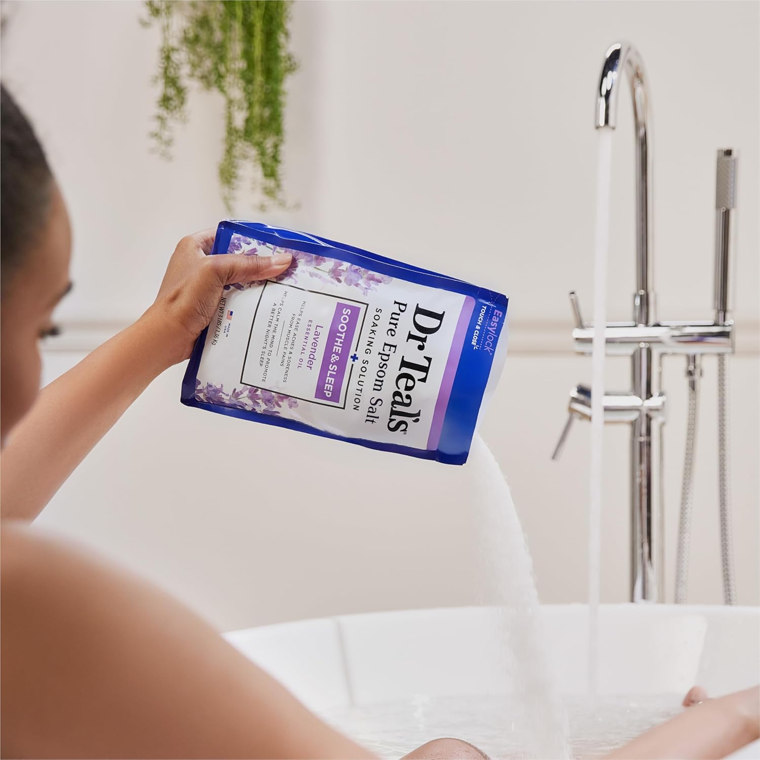Lavender Epsom Salt Soaking Solution and Foaming Bath Combo Pack E6735